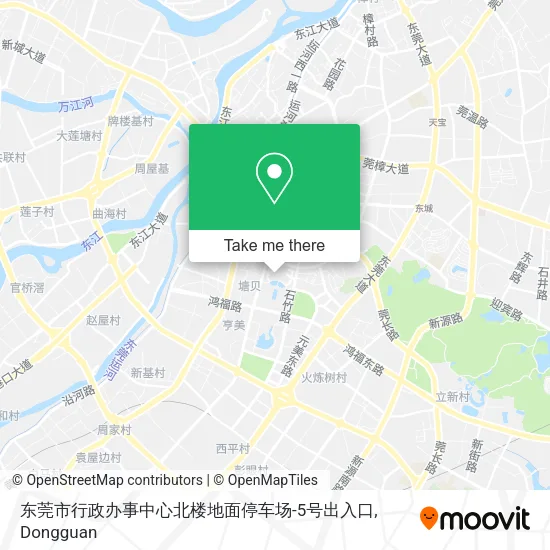 东莞市行政办事中心北楼地面停车场-5号出入口 map