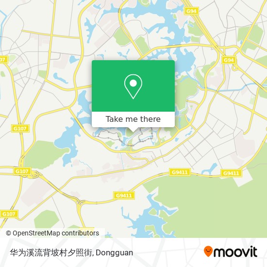 华为溪流背坡村夕照街 map