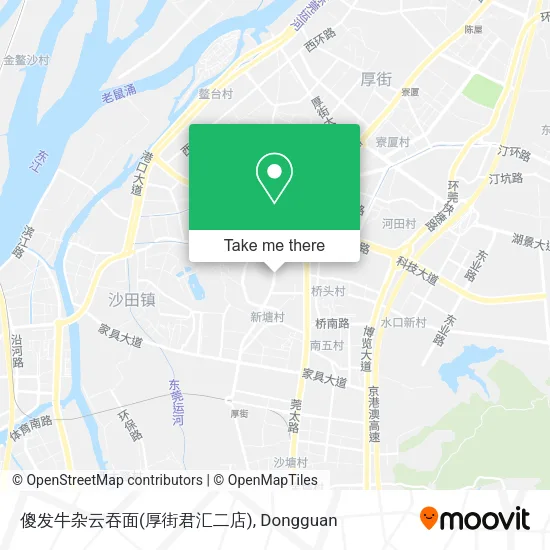傻发牛杂云吞面(厚街君汇二店) map