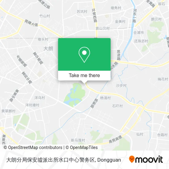 大朗分局保安墟派出所水口中心警务区 map