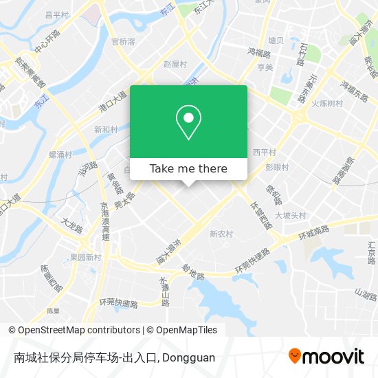 南城社保分局停车场-出入口 map