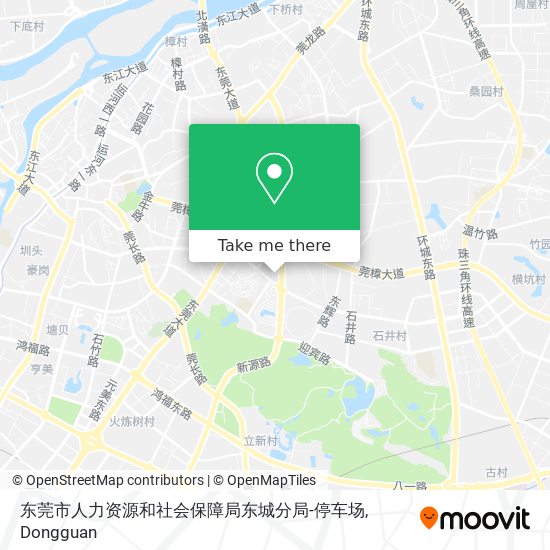 东莞市人力资源和社会保障局东城分局-停车场 map