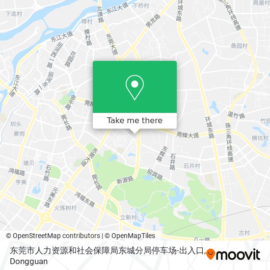 东莞市人力资源和社会保障局东城分局停车场-出入口 map