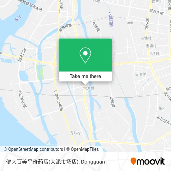 健大百美平价药店(大泥市场店) map