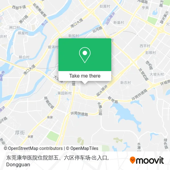 东莞康华医院住院部五、六区停车场-出入口 map