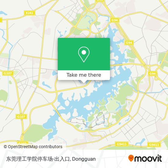 东莞理工学院停车场-出入口 map