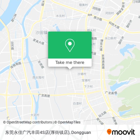 东莞永佳广汽丰田4S店(厚街镇店) map