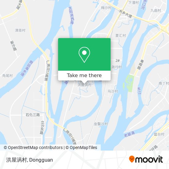 洪屋涡村 map