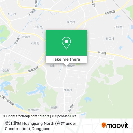 黄江北站 Huangjiang North (在建 under Construction) map