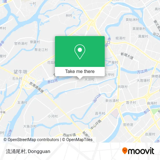 流涌尾村 map