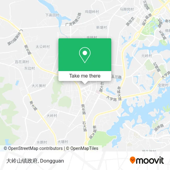大岭山镇政府 map