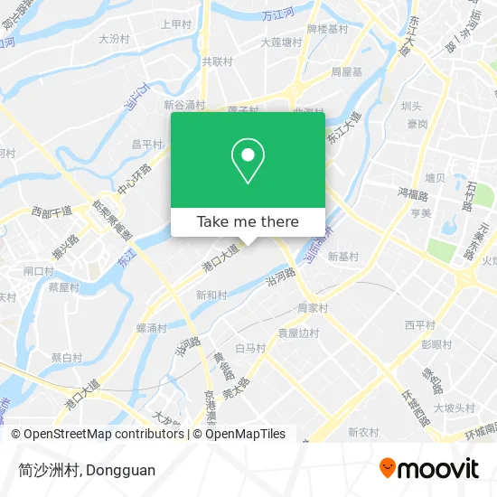 简沙洲村 map