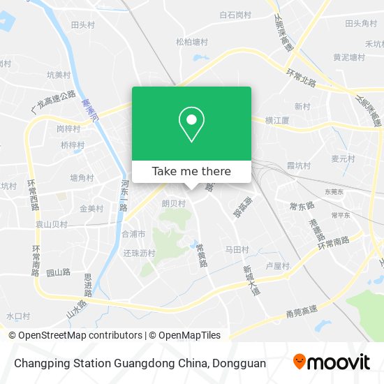 Changping Station Guangdong China map
