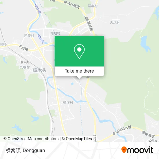 横窝顶 map
