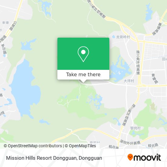 Mission Hills Resort Dongguan map