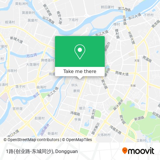 1路(创业路-东城同沙) map