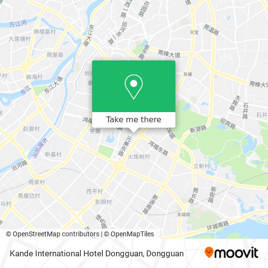 Kande International Hotel Dongguan map