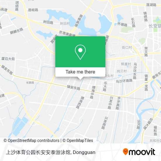 上沙体育公园长安安泰游泳馆 map