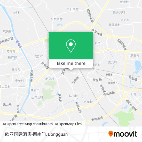 欧亚国际酒店-西南门 map