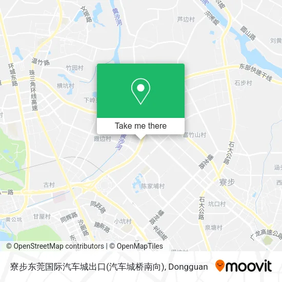 寮步东莞国际汽车城出口(汽车城桥南向) map