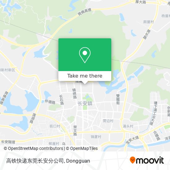 高铁快递东莞长安分公司 map