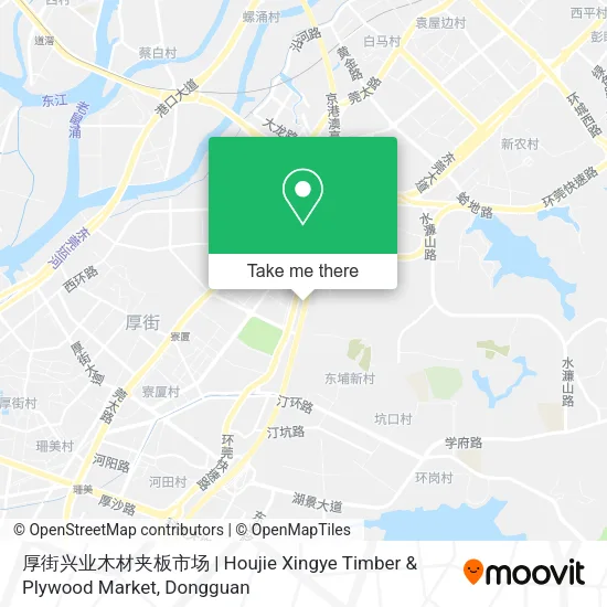厚街兴业木材夹板市场 | Houjie Xingye Timber & Plywood Market map
