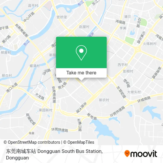 东莞南城车站 Dongguan South Bus Station map