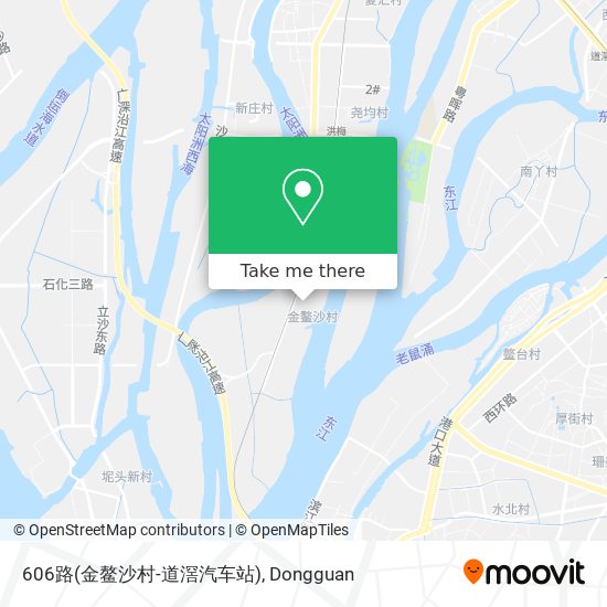606路(金鳌沙村-道滘汽车站) map