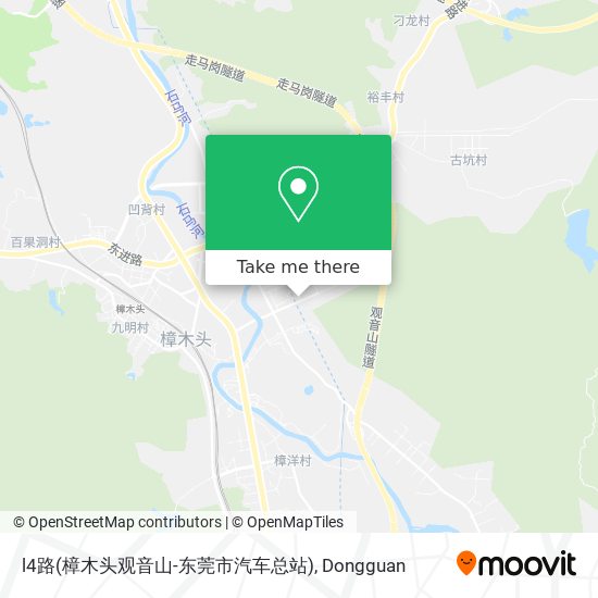 l4路(樟木头观音山-东莞市汽车总站) map