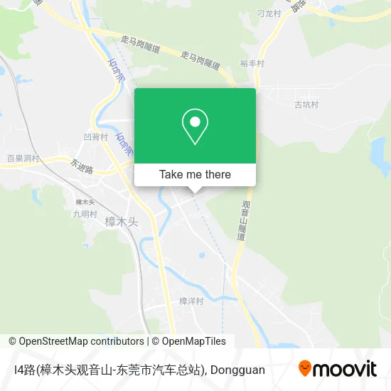l4路(樟木头观音山-东莞市汽车总站) map