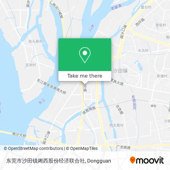 东莞市沙田镇阇西股份经济联合社 map