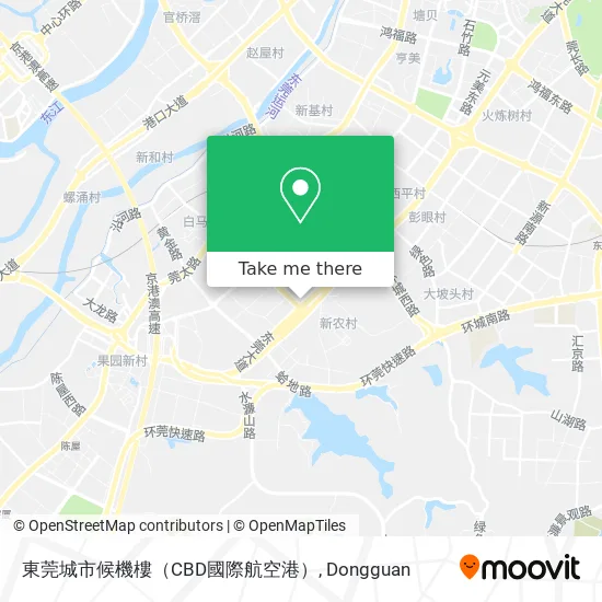 東莞城市候機樓（CBD國際航空港） map