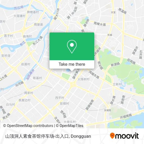 山顶洞人素食茶馆停车场-出入口 map