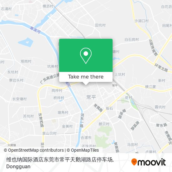 维也纳国际酒店东莞市常平天鹅湖路店停车场 map