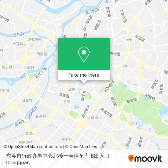 东莞市行政办事中心北楼一号停车库-B出入口 map