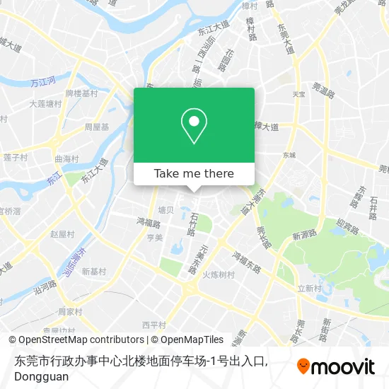 东莞市行政办事中心北楼地面停车场-1号出入口 map