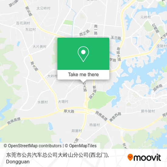 东莞市公共汽车总公司大岭山分公司(西北门) map