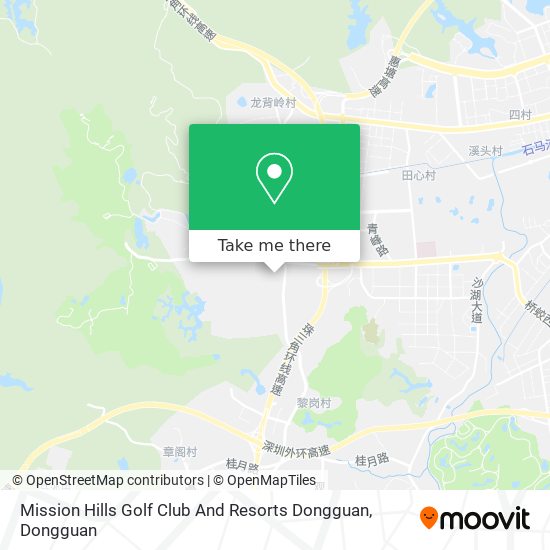 Mission Hills Golf Club And Resorts Dongguan map