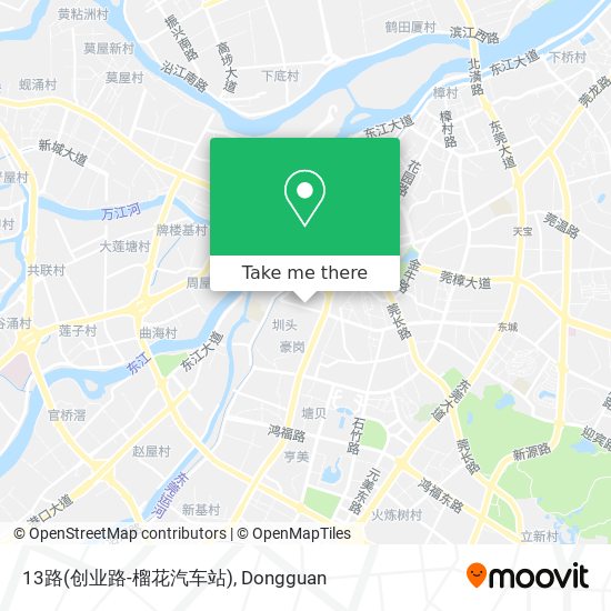 13路(创业路-榴花汽车站) map