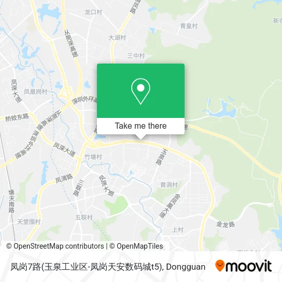 凤岗7路(玉泉工业区-凤岗天安数码城t5) map
