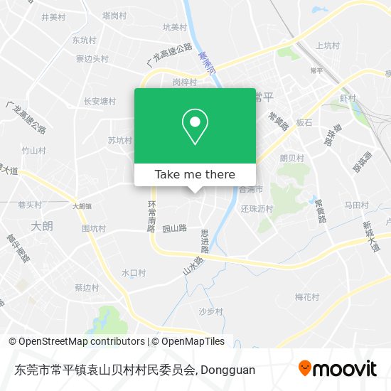 东莞市常平镇袁山贝村村民委员会 map