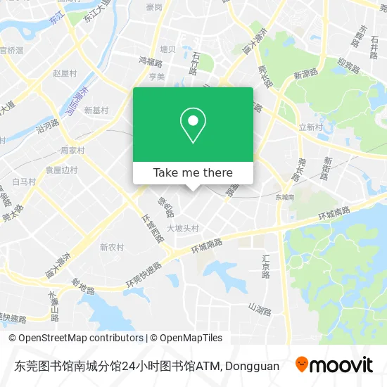 东莞图书馆南城分馆24小时图书馆ATM map