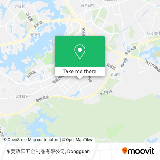 东莞政阳五金制品有限公司 map