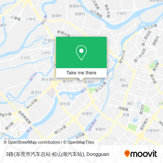 3路(东莞市汽车总站-松山湖汽车站) map