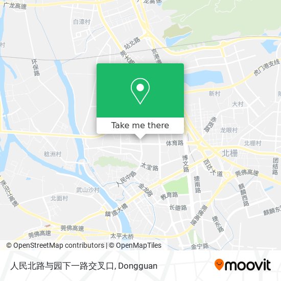 人民北路与园下一路交叉口 map