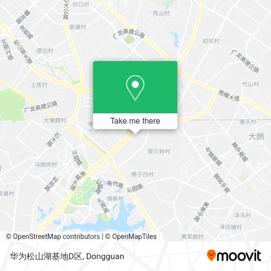 华为松山湖基地D区 map