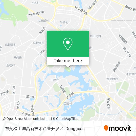 东莞松山湖高新技术产业开发区 map