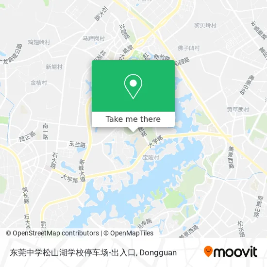 东莞中学松山湖学校停车场-出入口 map