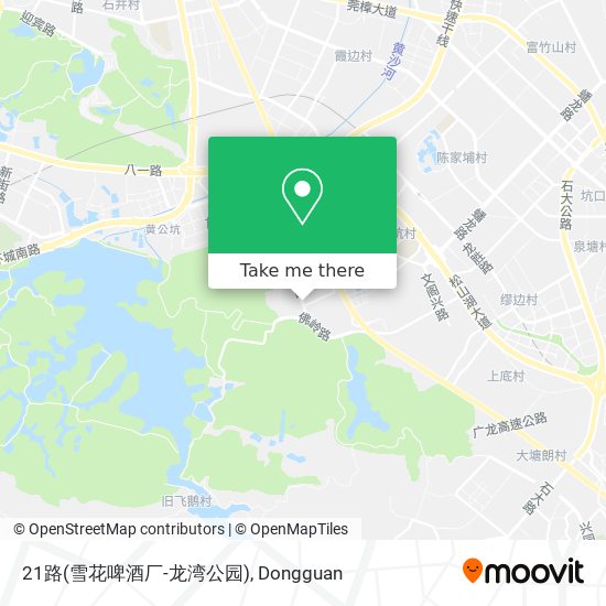21路(雪花啤酒厂-龙湾公园) map