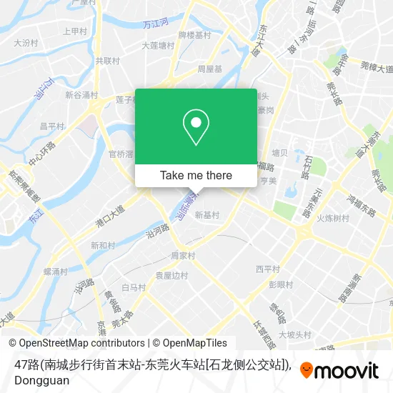 47路(南城步行街首末站-东莞火车站[石龙侧公交站]) map